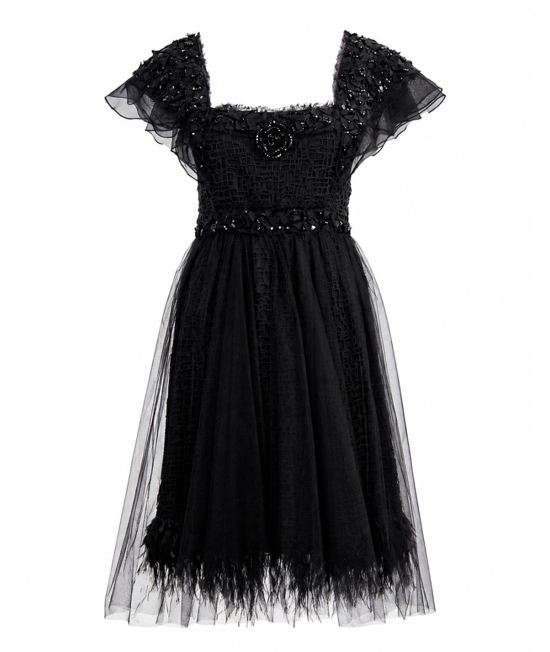 CHANEL Черное хлопковое коктейльное платье, фото 1