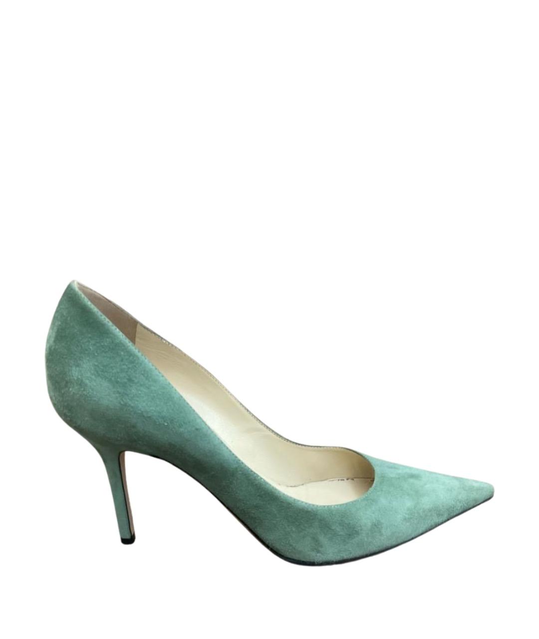 JIMMY CHOO Бирюзовые замшевые туфли, фото 1