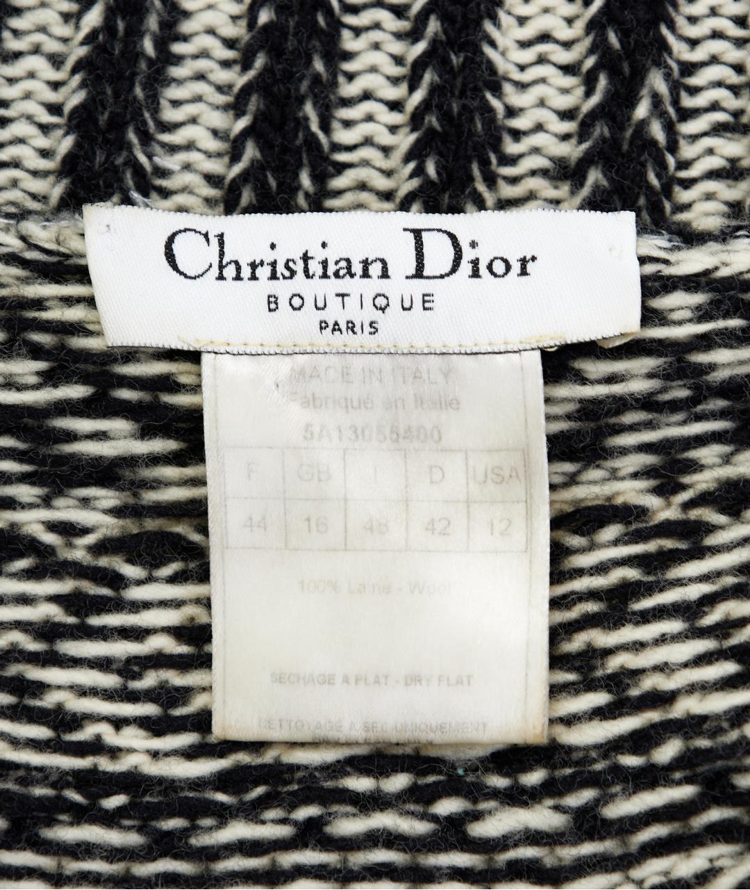 CHRISTIAN DIOR Бежевый шерстяной джемпер / свитер, фото 6