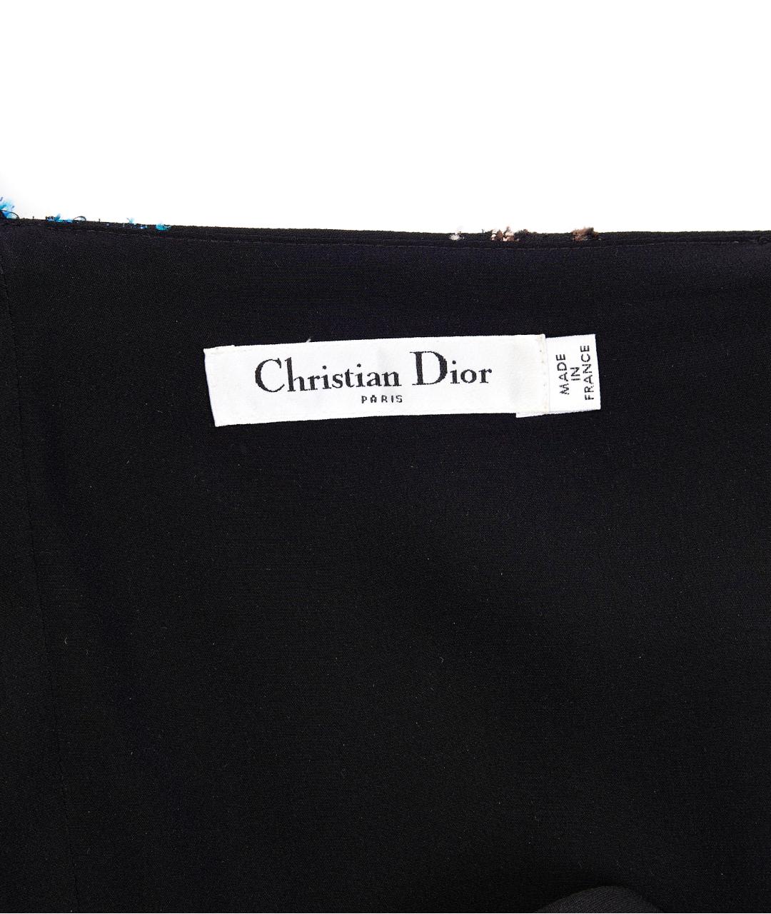 CHRISTIAN DIOR Черное полиэстеровое вечернее платье, фото 4