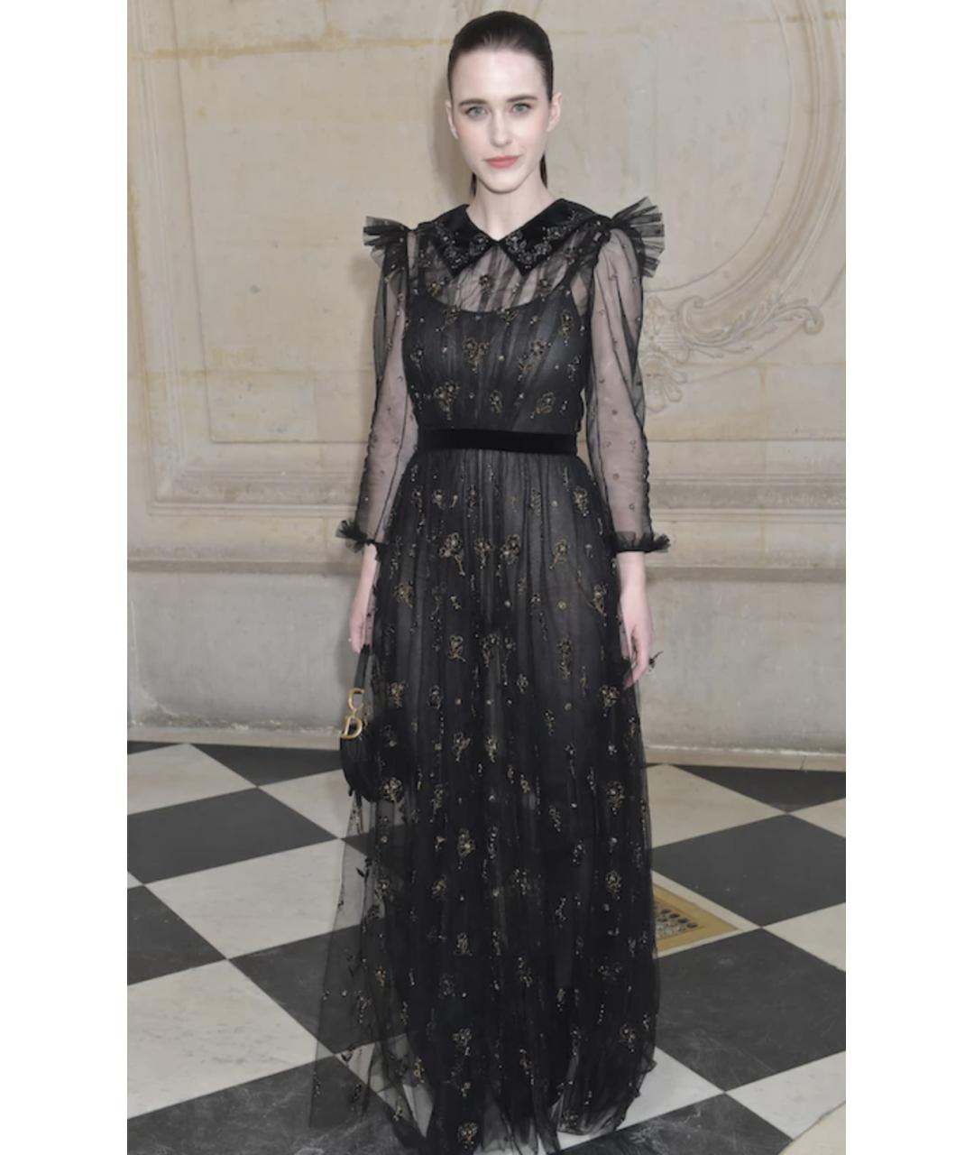 CHRISTIAN DIOR Черное полиамидовое вечернее платье, фото 4