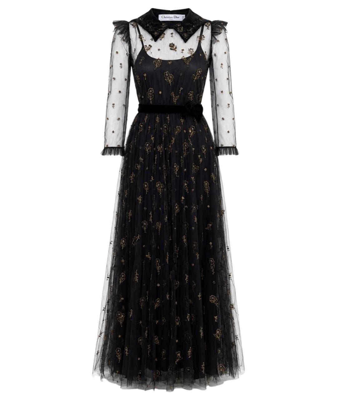 CHRISTIAN DIOR Черное полиамидовое вечернее платье, фото 1