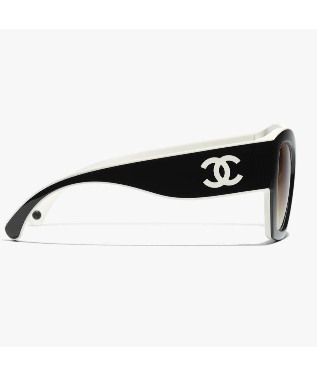 CHANEL Черные пластиковые солнцезащитные очки, фото 3