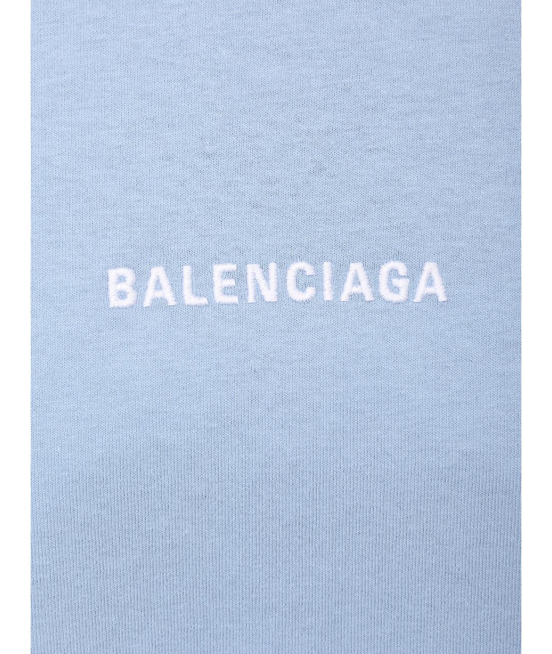 BALENCIAGA Голубая футболка, фото 6