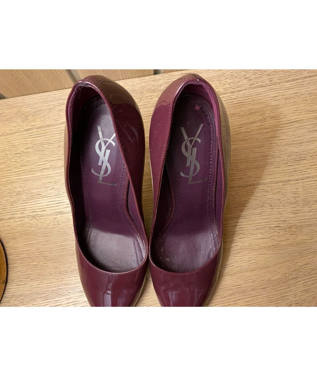 YVES SAINT LAURENT VINTAGE Фиолетовые туфли из лакированной кожи, фото 3