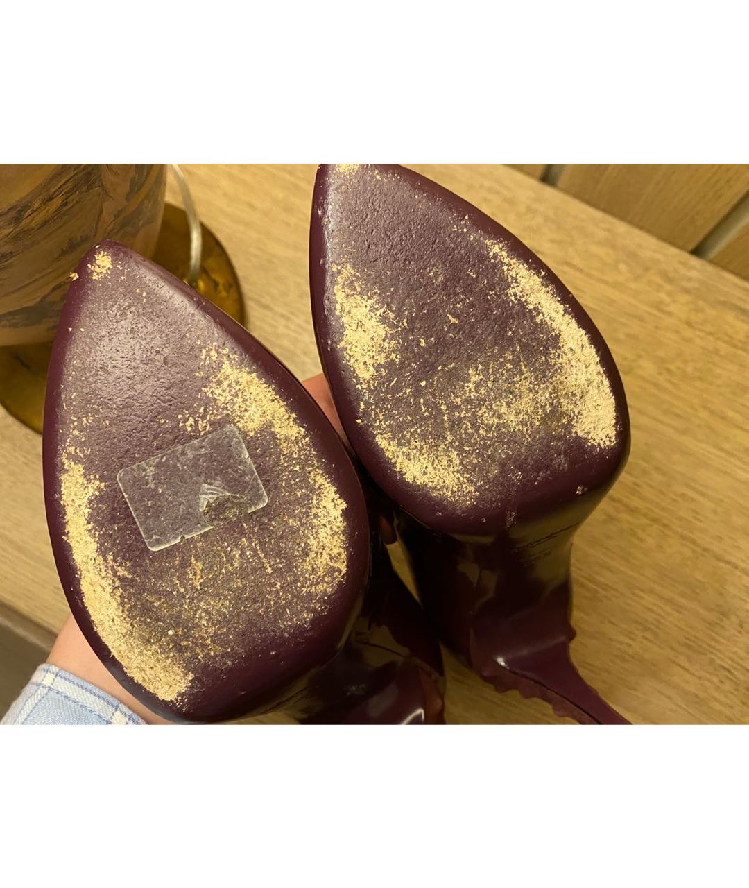 YVES SAINT LAURENT VINTAGE Фиолетовые туфли из лакированной кожи, фото 5