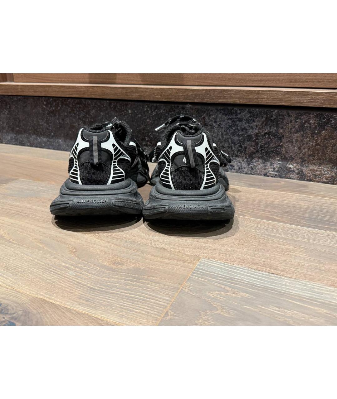 BALENCIAGA Черные текстильные низкие кроссовки / кеды, фото 4