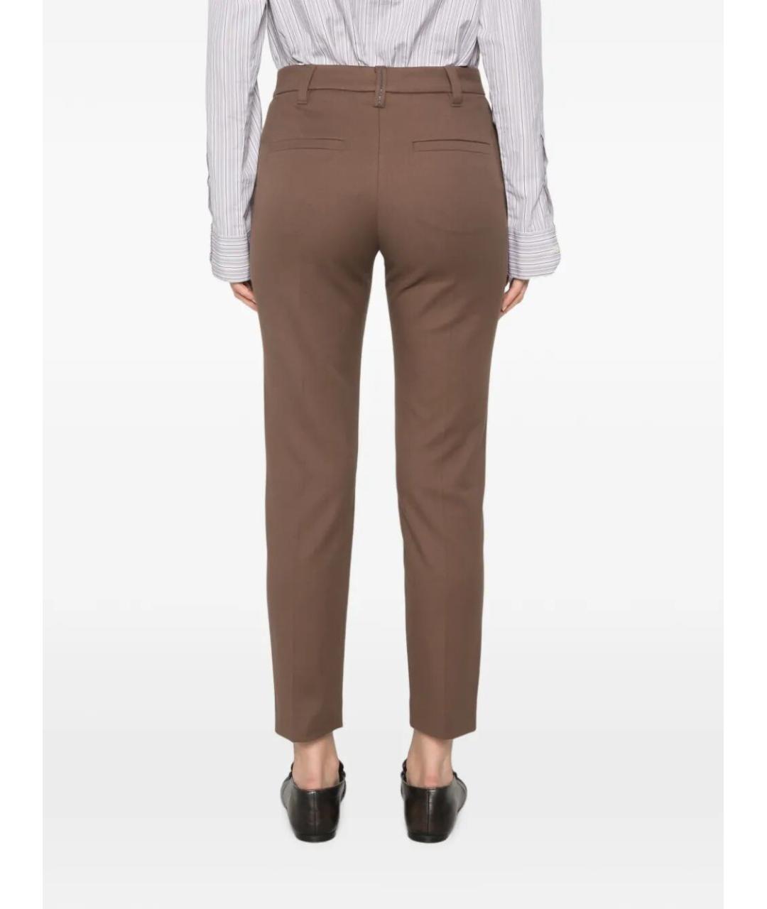 BRUNELLO CUCINELLI Коричневые хлопковые джинсы слим, фото 4
