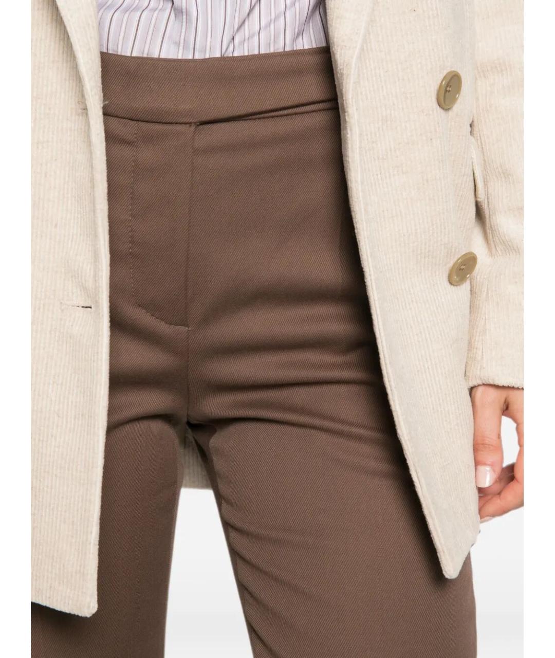 BRUNELLO CUCINELLI Коричневые хлопковые джинсы слим, фото 2