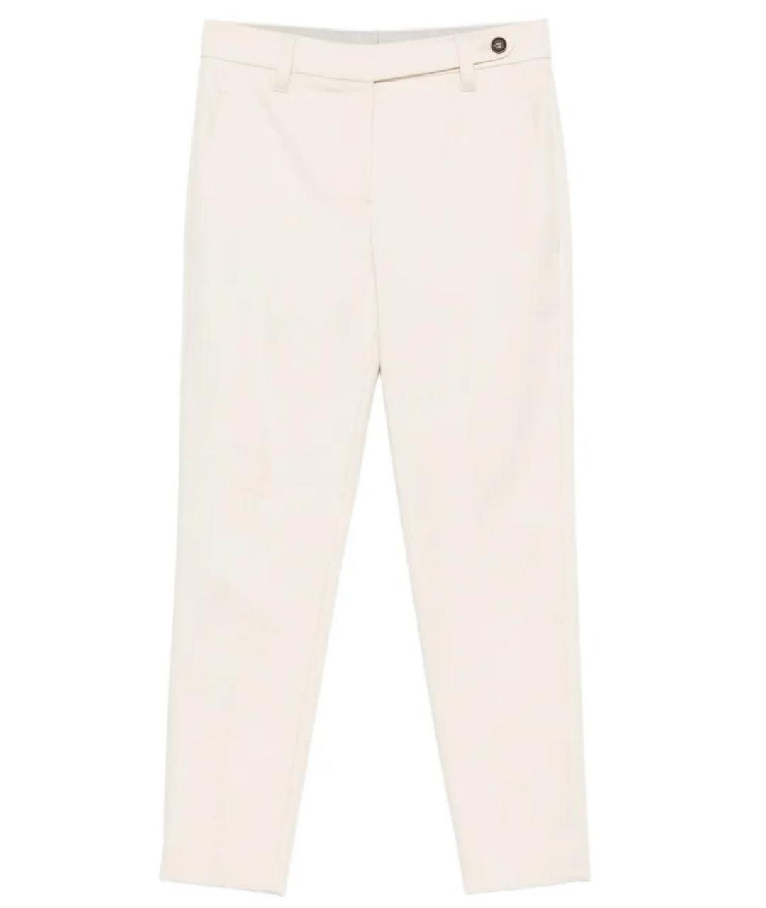 BRUNELLO CUCINELLI Бежевые хлопковые джинсы слим, фото 1