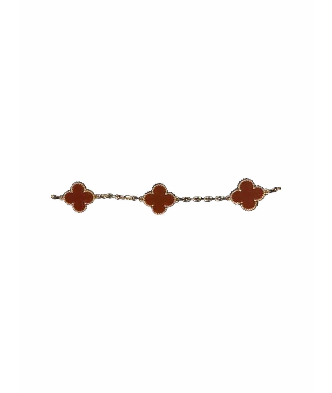 VAN CLEEF & ARPELS Бордовый браслет из желтого золота, фото 1