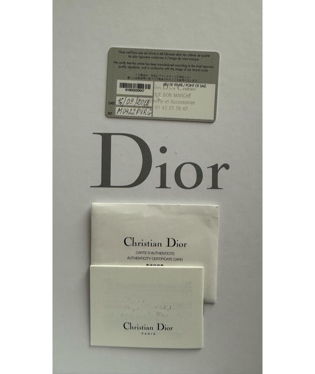 CHRISTIAN DIOR Серая кожаная сумка через плечо, фото 5