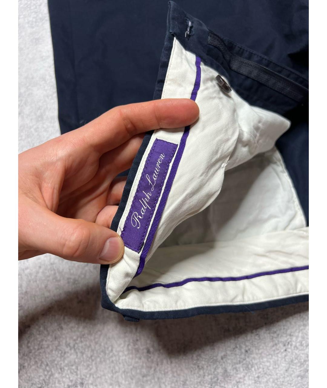 RALPH LAUREN PURPLE LABEL Темно-синие хлопковые шорты, фото 6