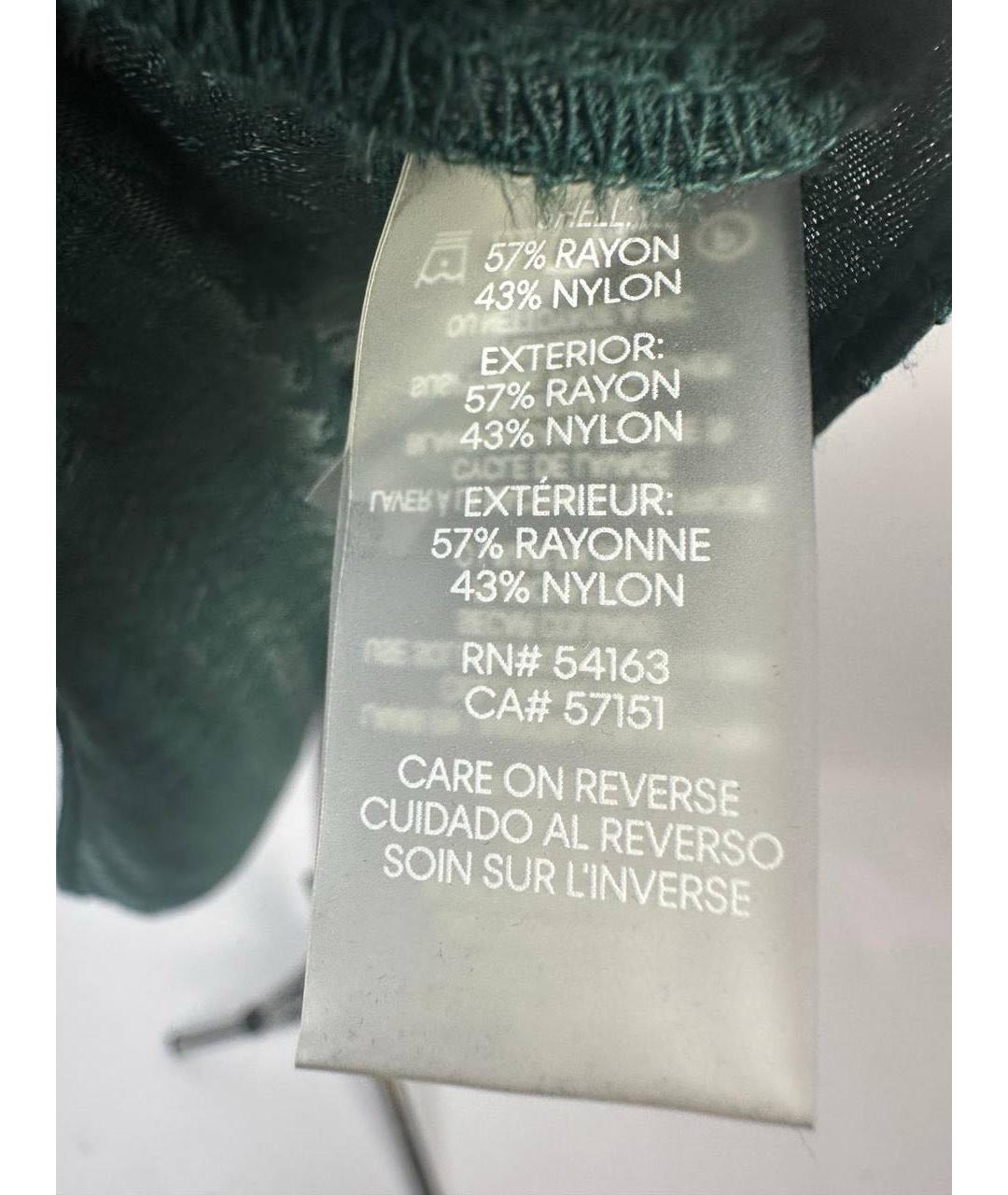 CALVIN KLEIN Зеленое вискозное коктейльное платье, фото 7