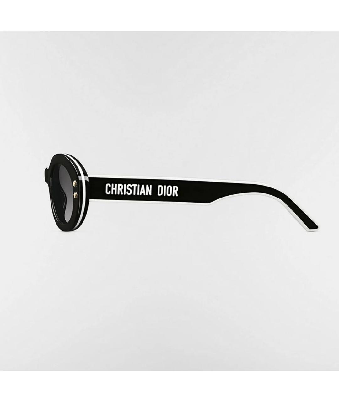 CHRISTIAN DIOR Черные пластиковые солнцезащитные очки, фото 3