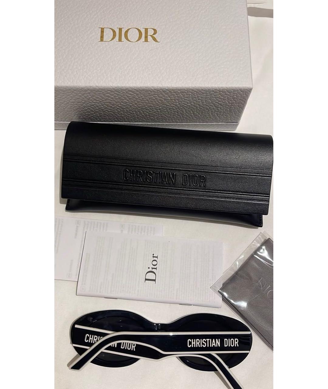 CHRISTIAN DIOR Черные пластиковые солнцезащитные очки, фото 5