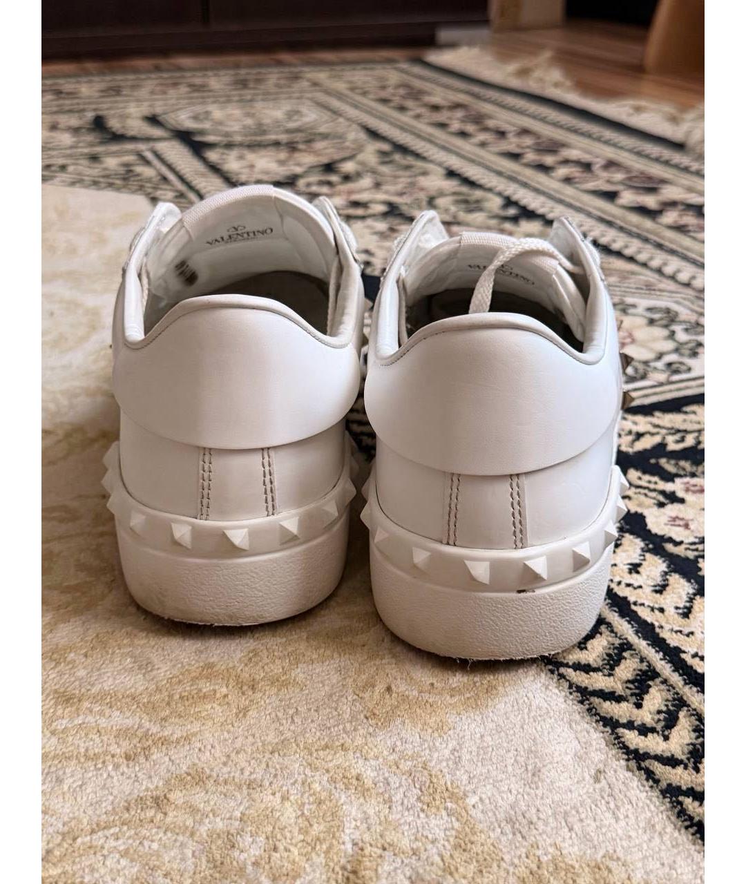 VALENTINO Белые кожаные кроссовки, фото 4