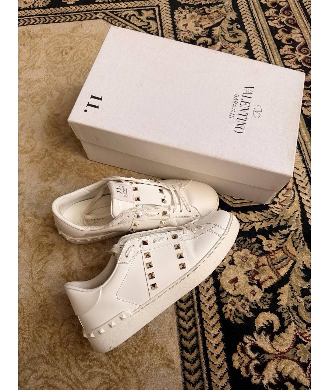 VALENTINO Белые кожаные кроссовки, фото 7