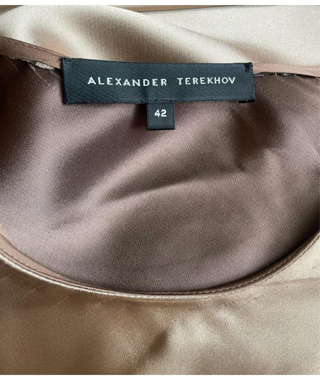 ALEXANDER TEREKHOV Бежевое вискозное вечернее платье, фото 3