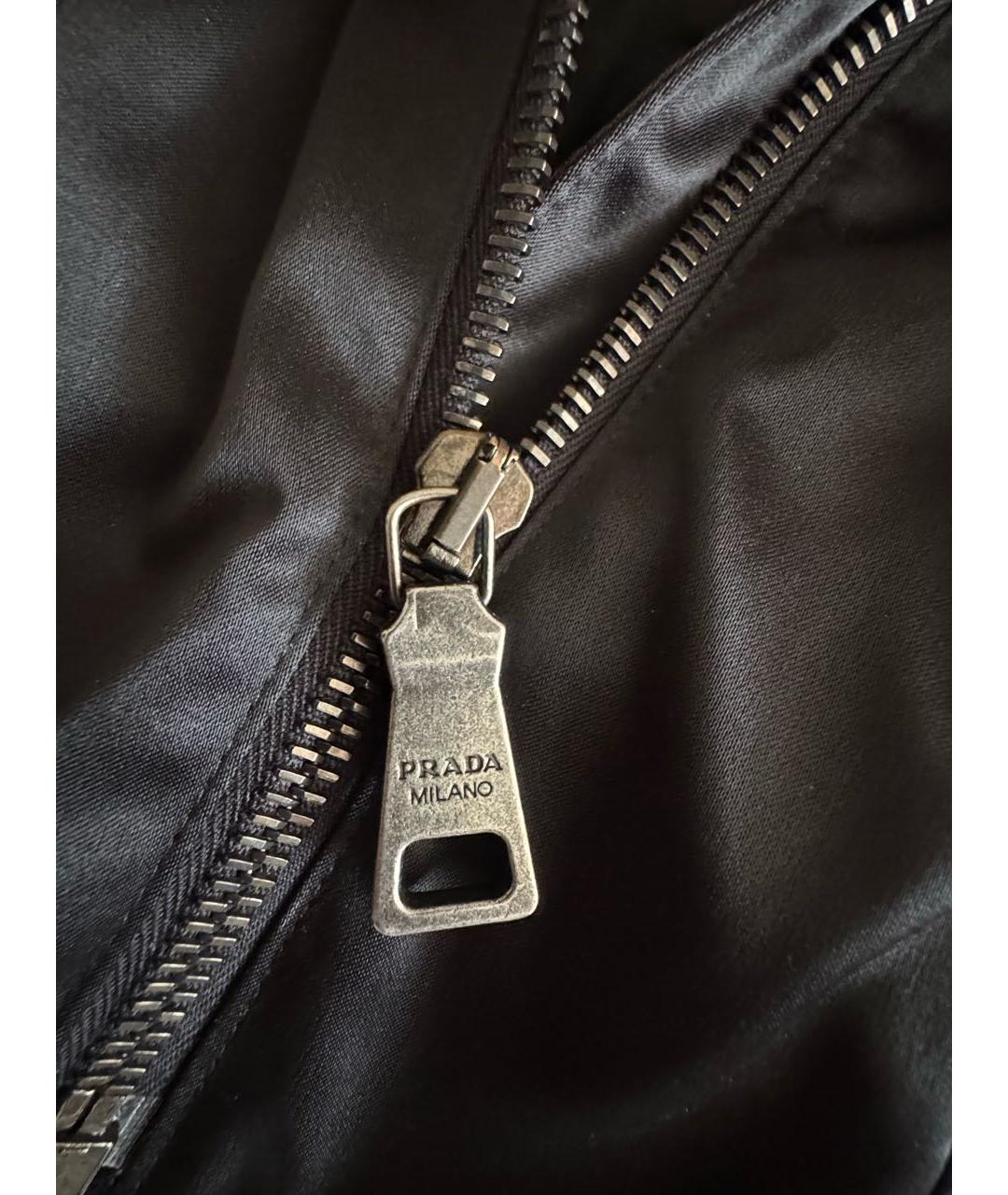PRADA Черная нейлоновая куртка, фото 4