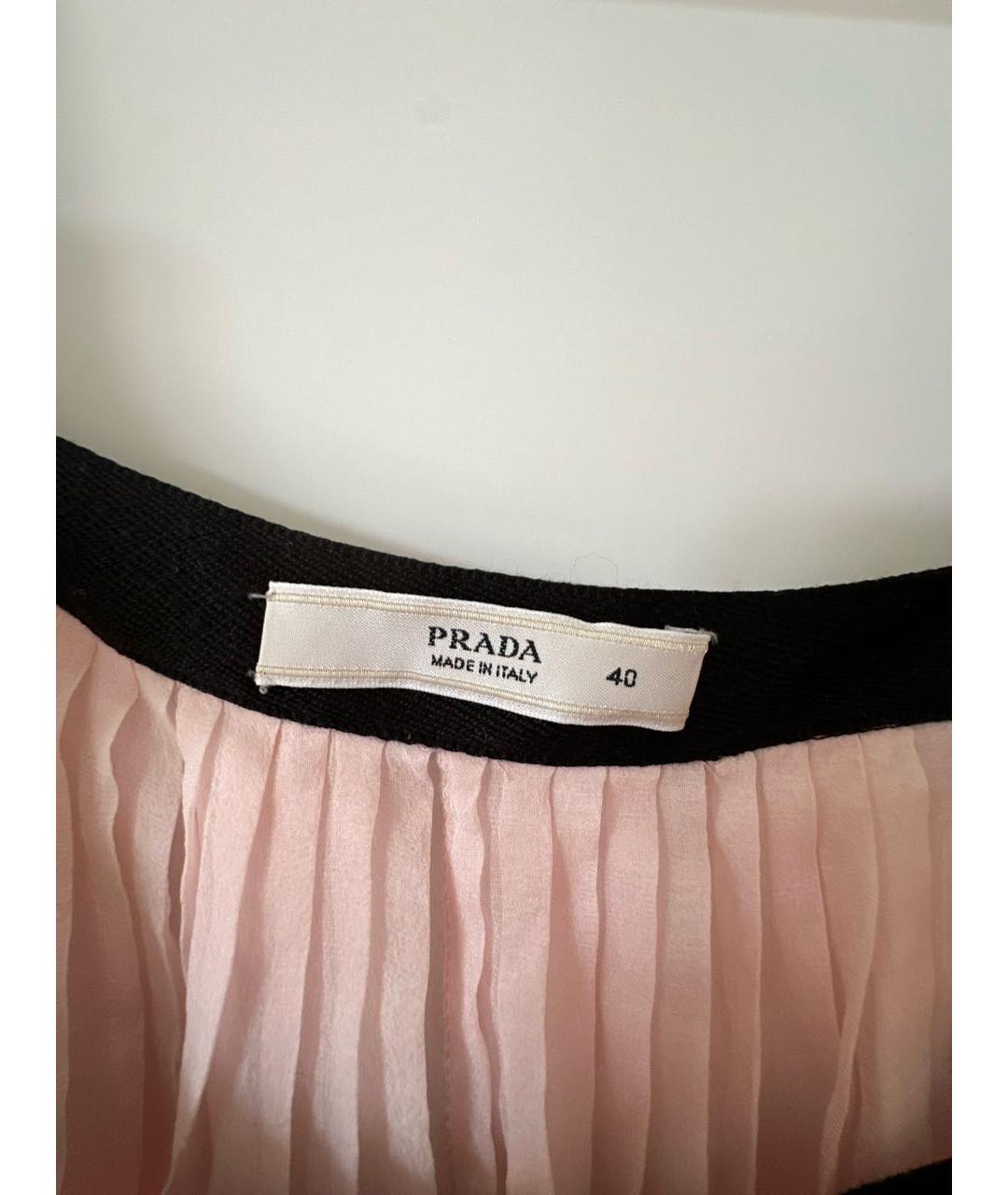 PRADA Розовая шелковая майка, фото 3