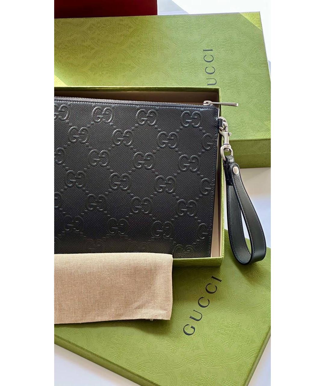 GUCCI Черная кожаная папка для документов, фото 4