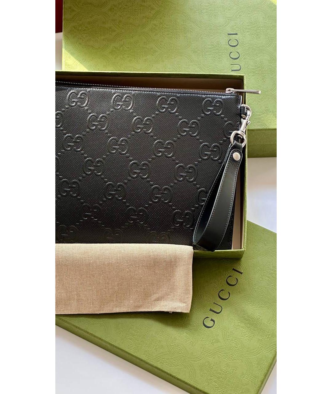 GUCCI Черная кожаная папка для документов, фото 3