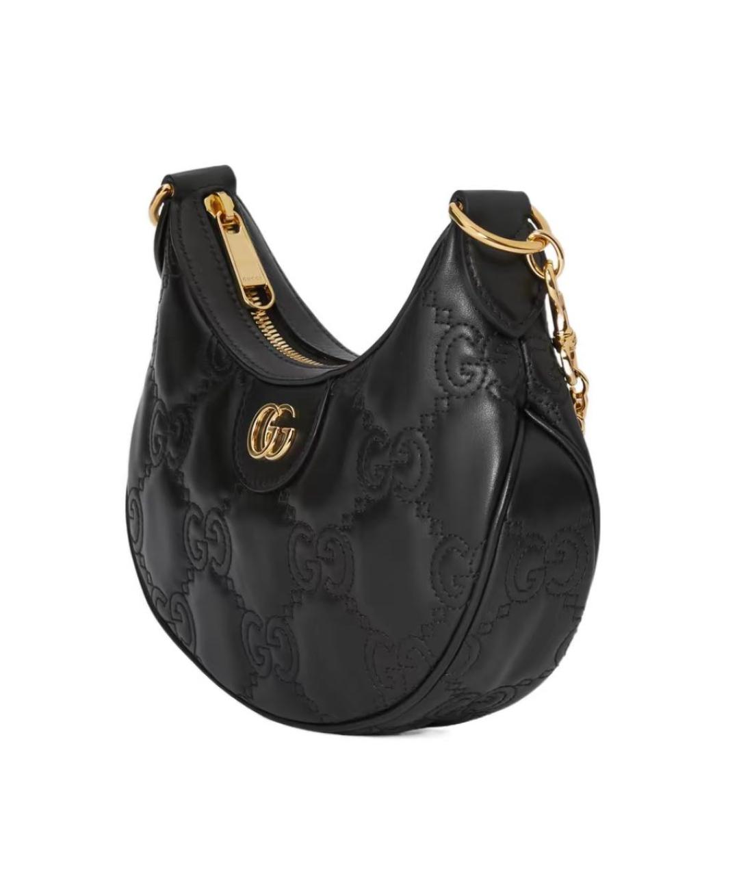 GUCCI Черная кожаная сумка через плечо, фото 2