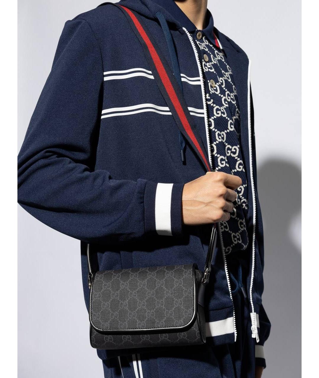 GUCCI Черная канва сумка на плечо, фото 5