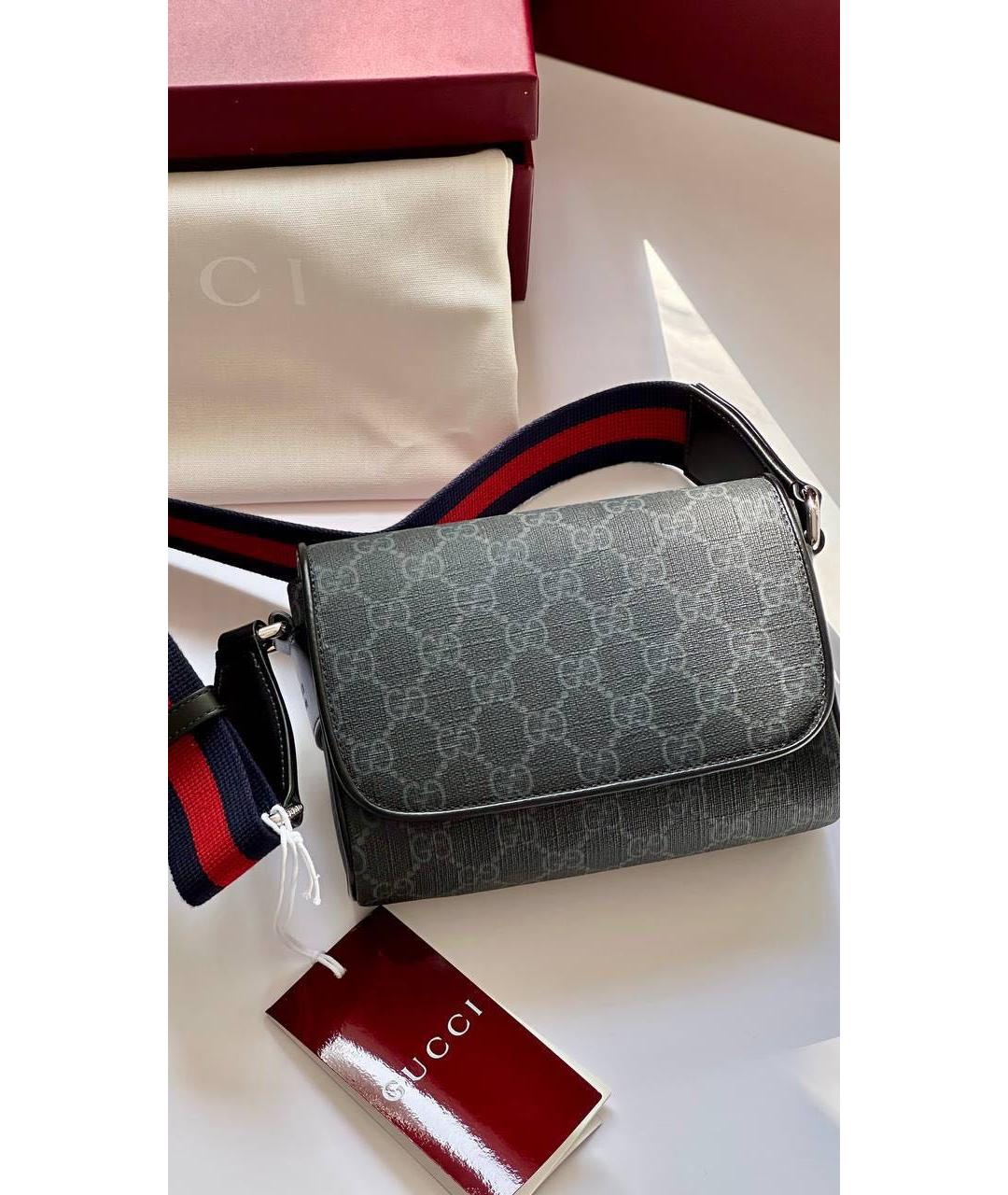 GUCCI Черная канва сумка на плечо, фото 2