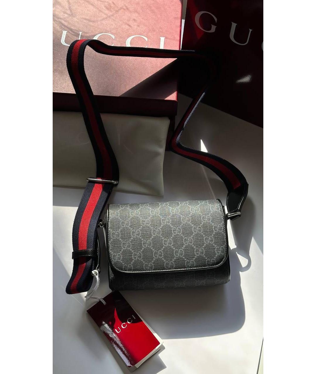 GUCCI Черная канва сумка на плечо, фото 3