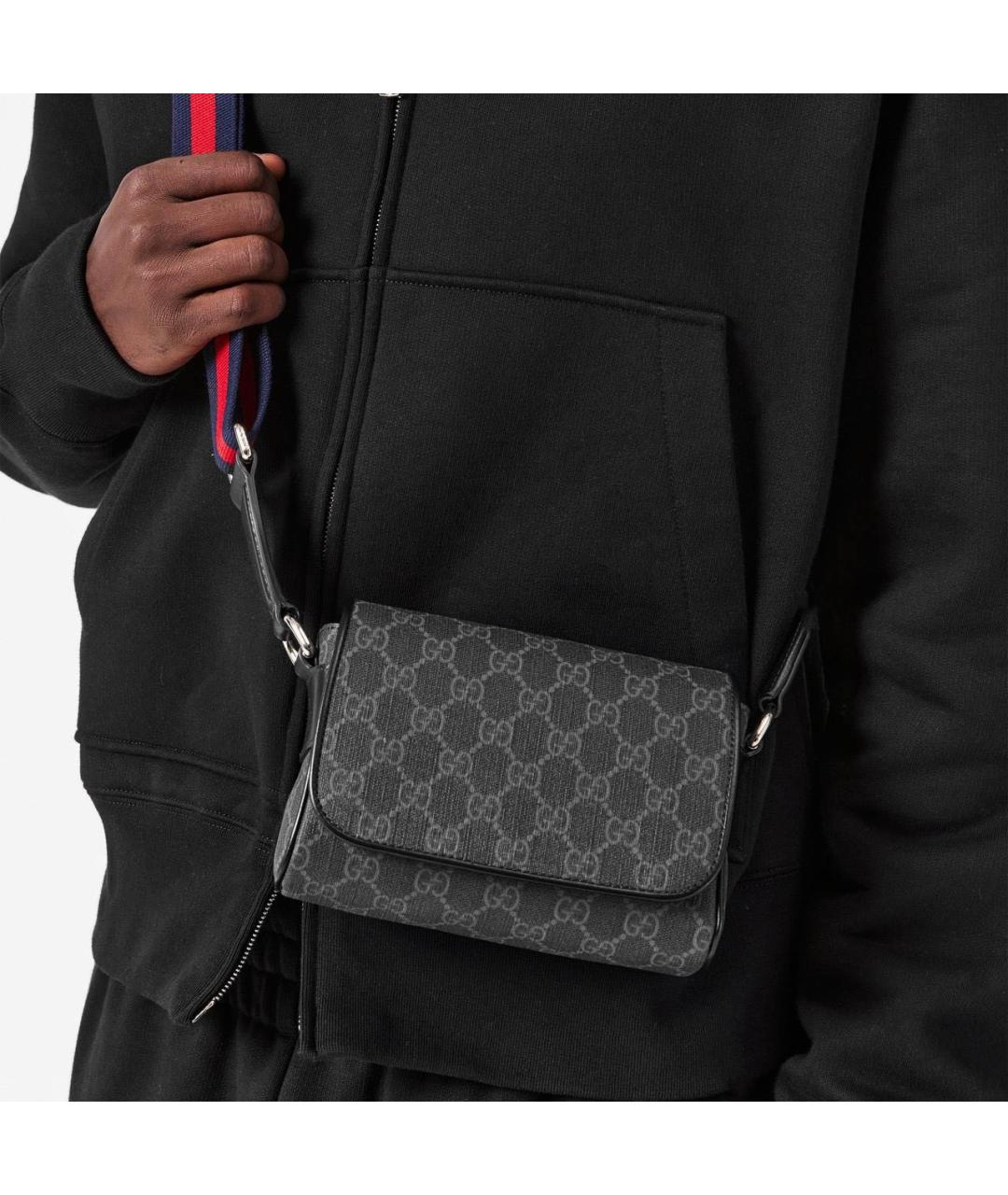 GUCCI Черная канва сумка на плечо, фото 4