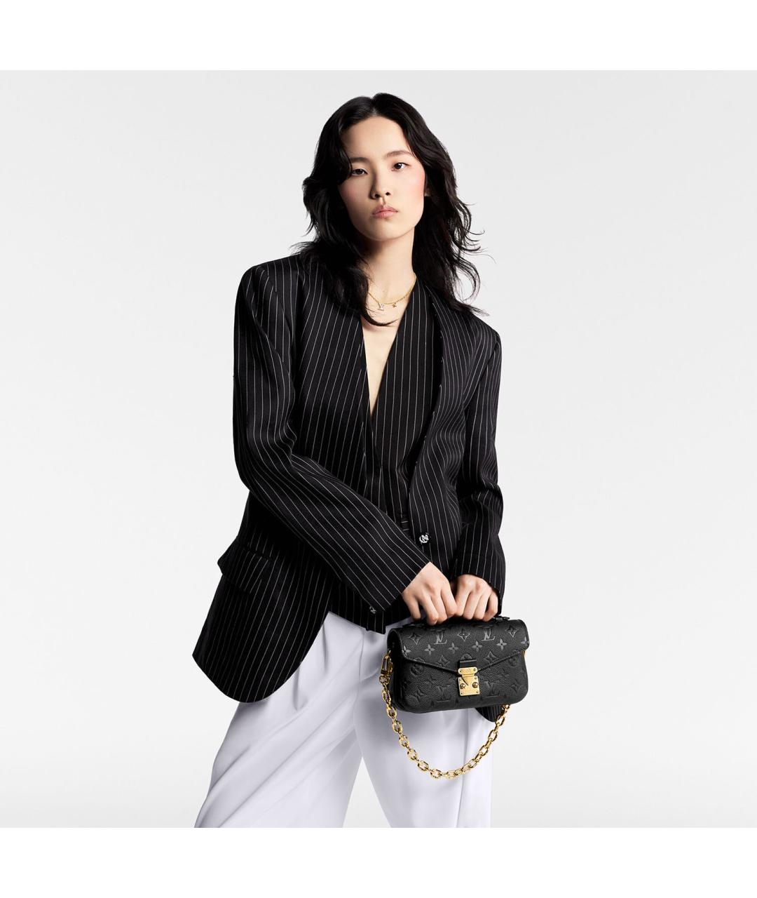 LOUIS VUITTON Черная кожаная сумка с короткими ручками, фото 6