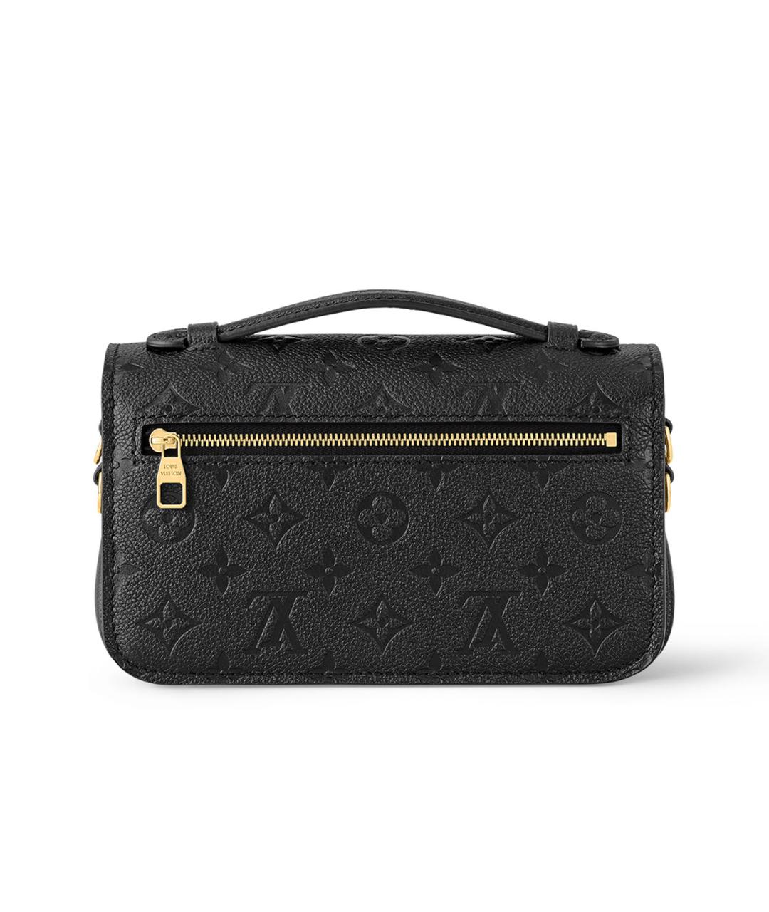 LOUIS VUITTON Черная кожаная сумка с короткими ручками, фото 3