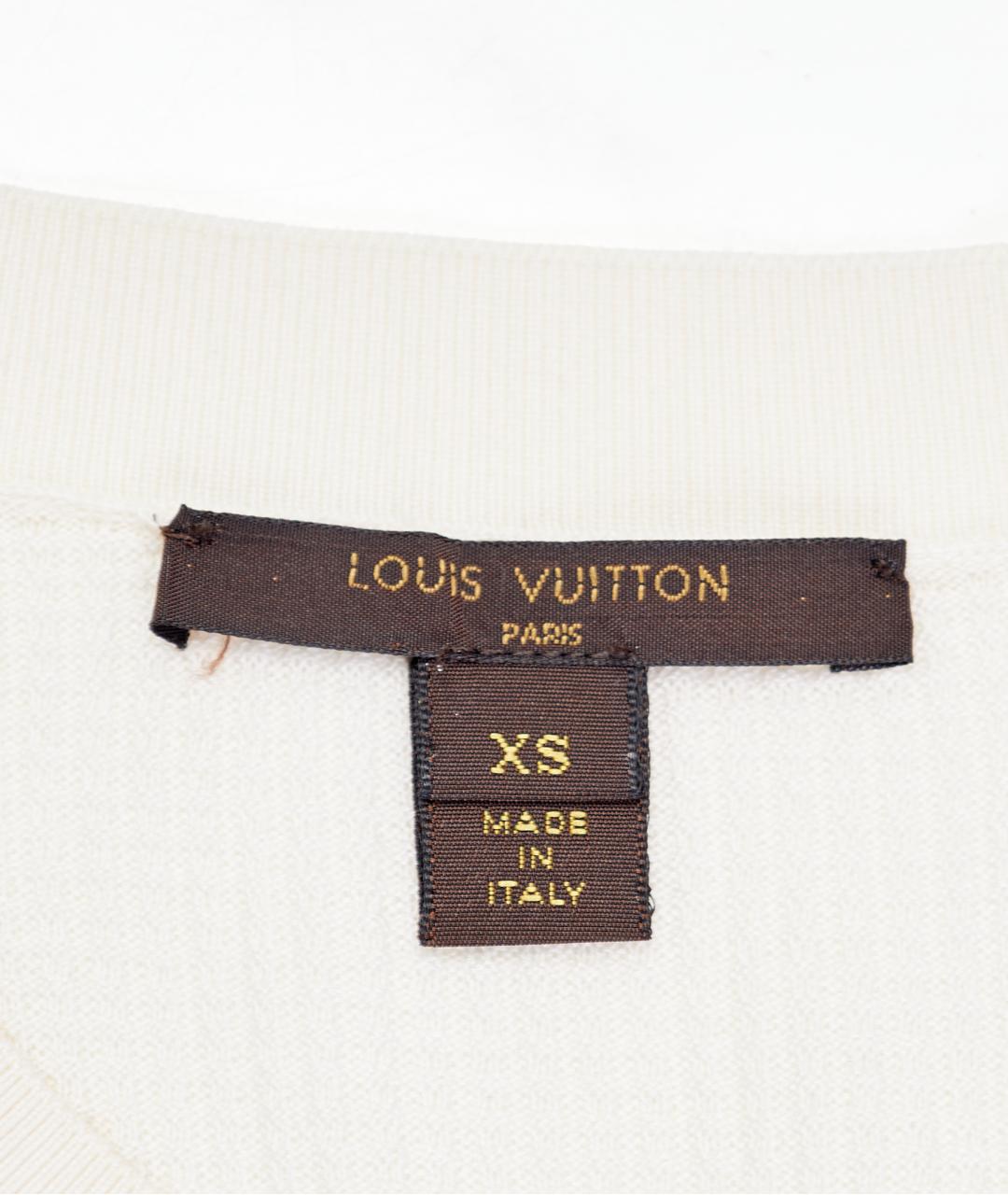 LOUIS VUITTON Белое хлопковое повседневное платье, фото 3