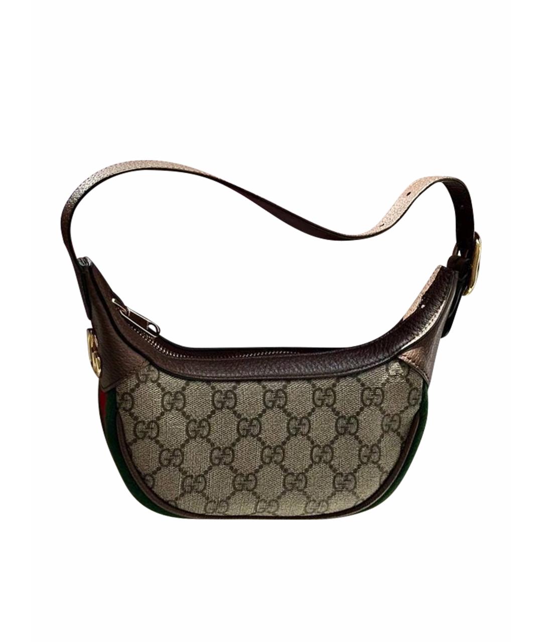 GUCCI Бежевая канва сумка с короткими ручками, фото 1