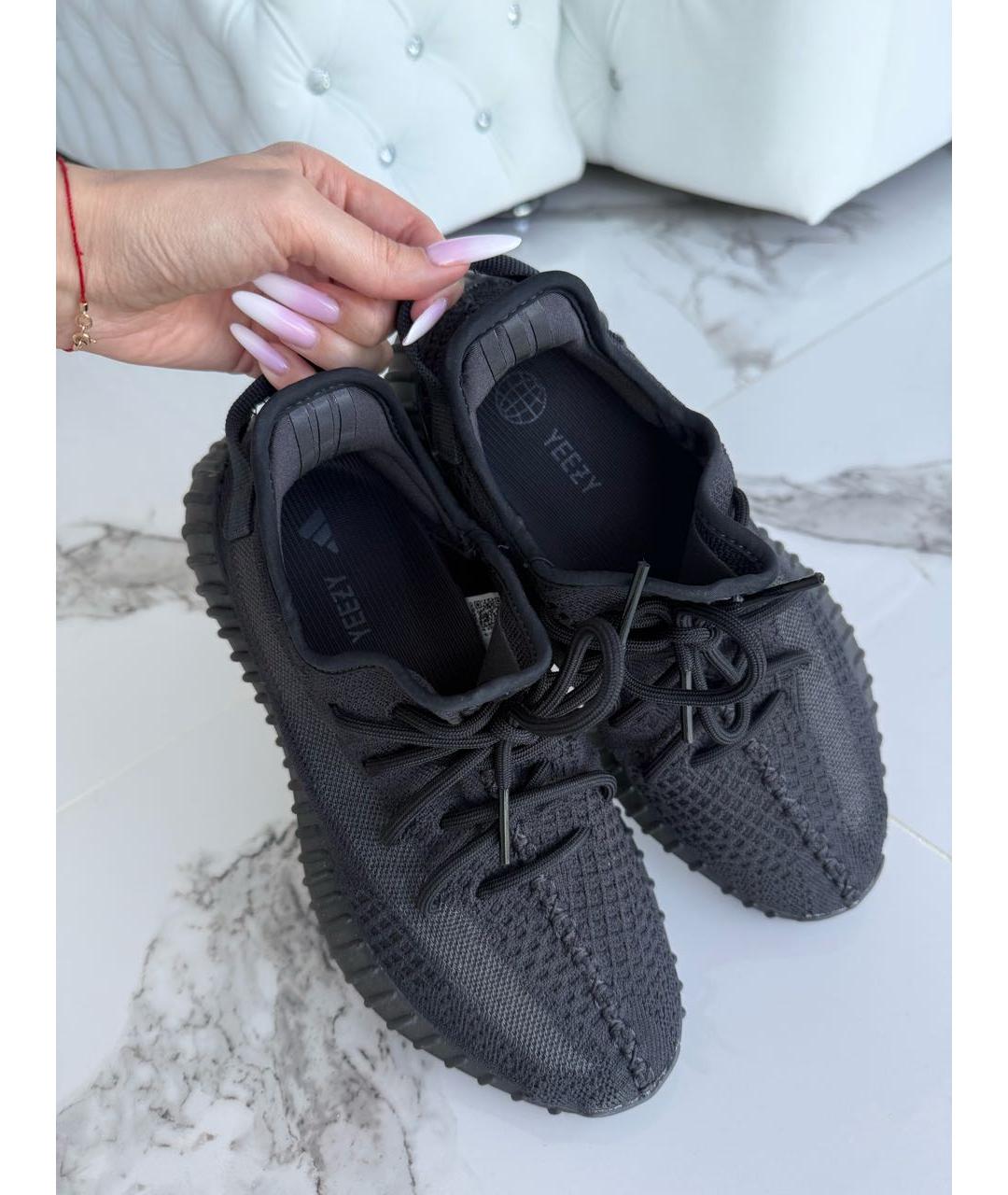ADIDAS YEEZY Черные текстильные кроссовки, фото 2