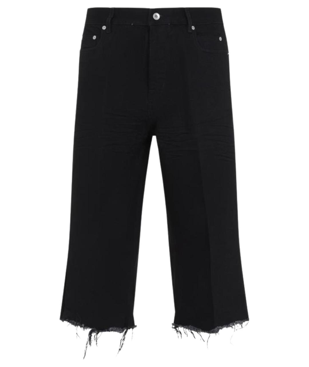 RICK OWENS Черные хлопковые прямые джинсы, фото 1