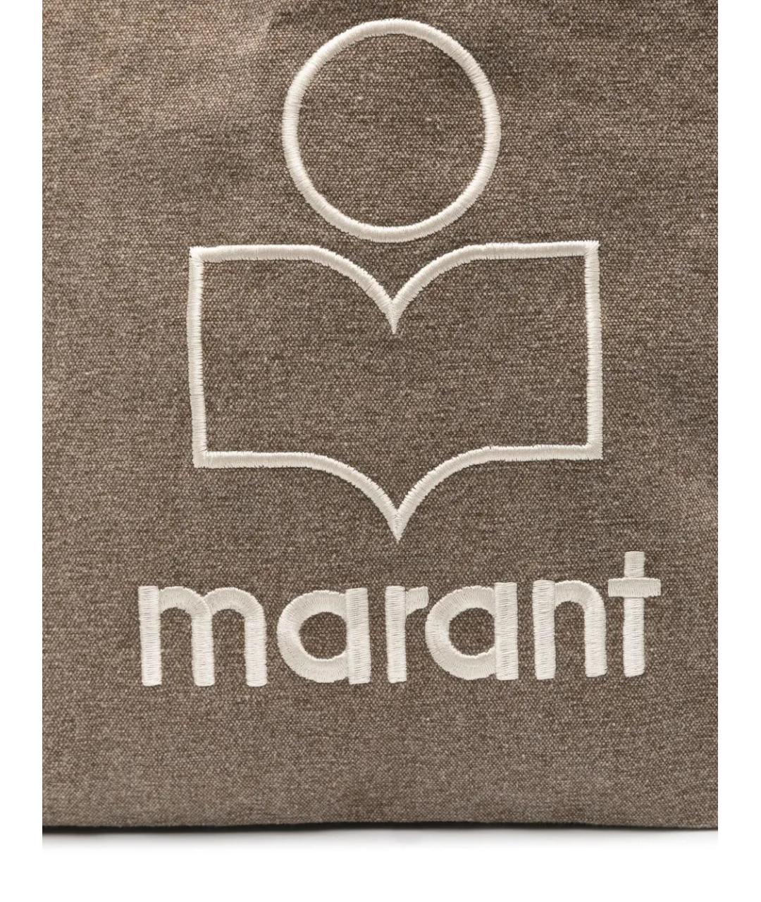 ISABEL MARANT Бежевая хлопковая сумка тоут, фото 4