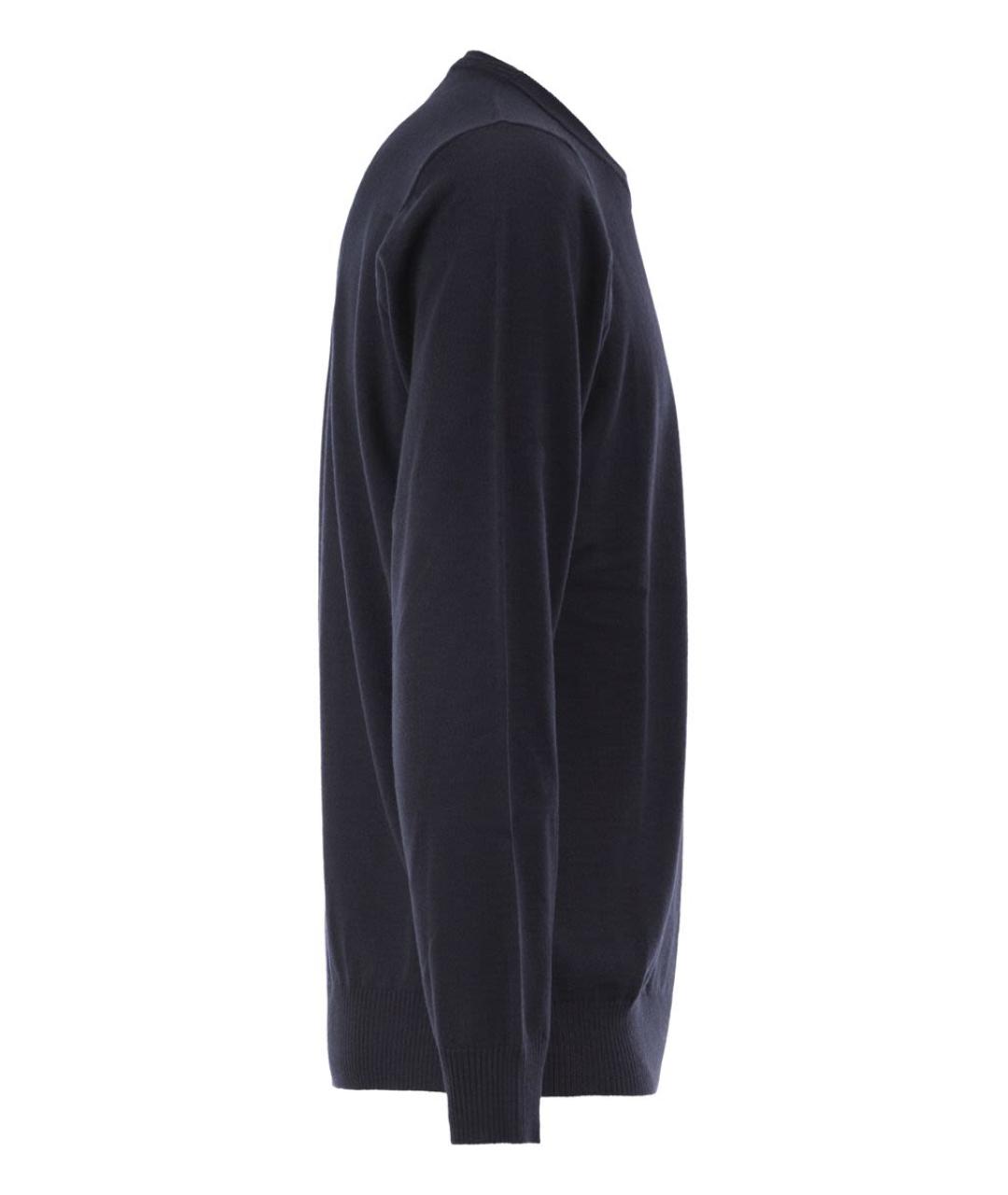 STONE ISLAND Темно-синий шерстяной джемпер / свитер, фото 3