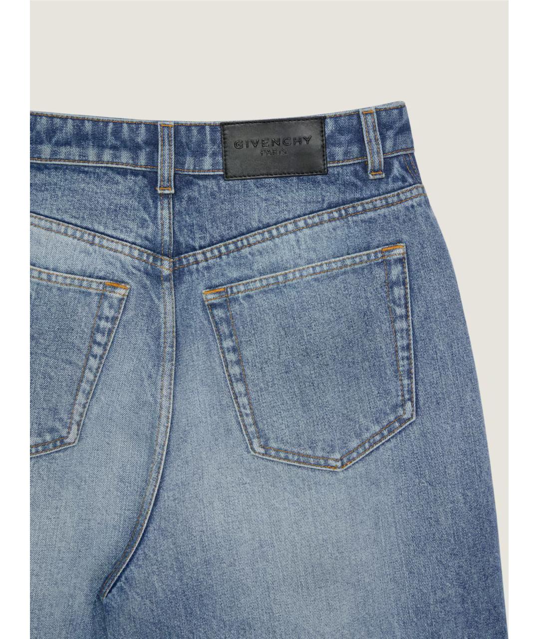 GIVENCHY Голубые хлопковые прямые джинсы, фото 2