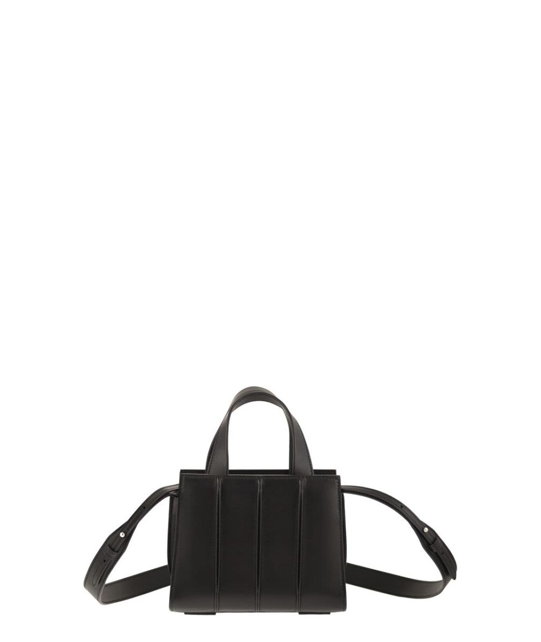 MAX MARA Черная кожаная сумка с короткими ручками, фото 1