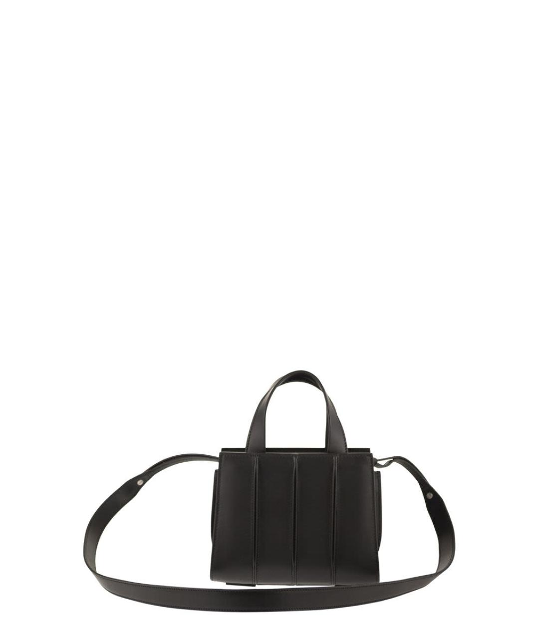 MAX MARA Черная кожаная сумка с короткими ручками, фото 2