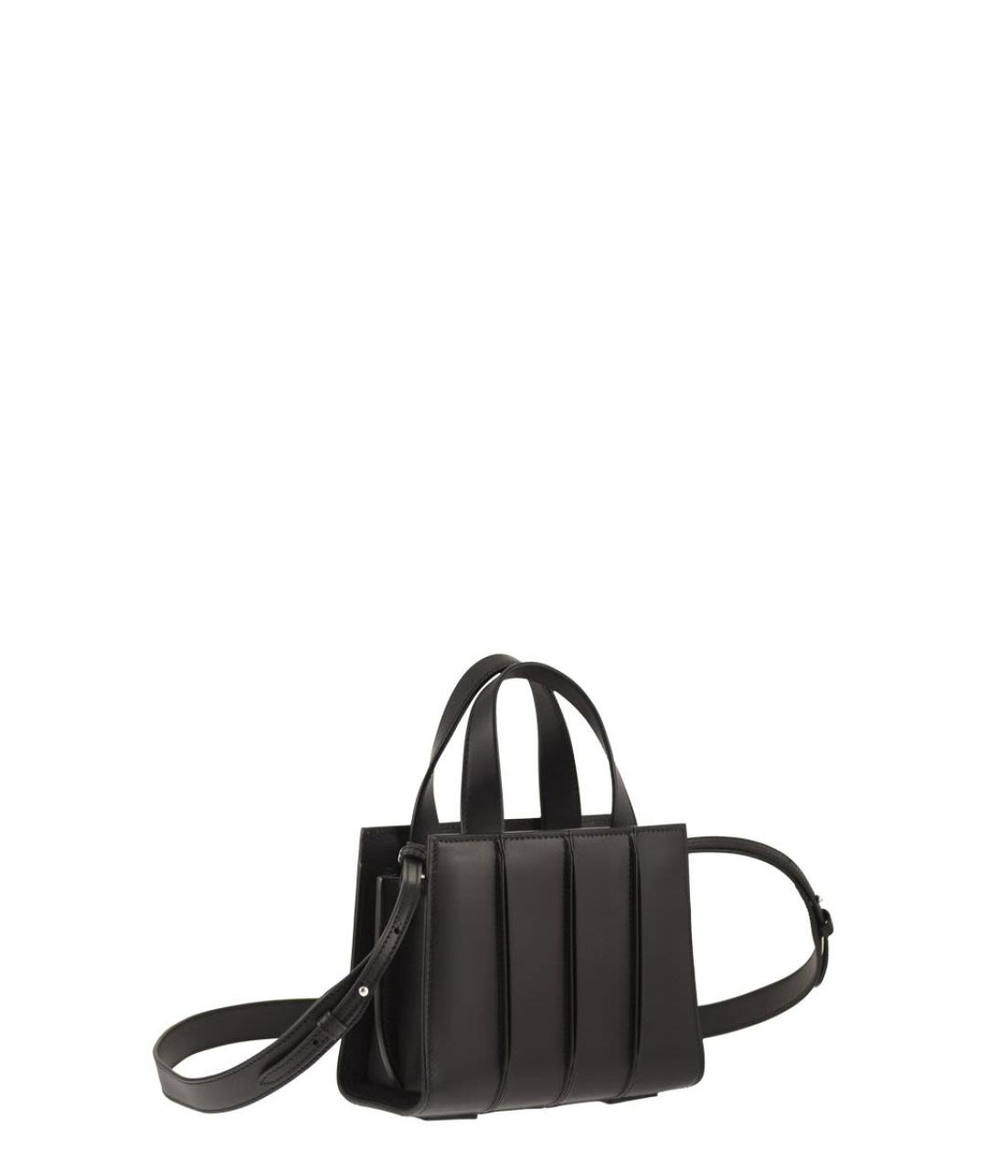 MAX MARA Черная кожаная сумка с короткими ручками, фото 4