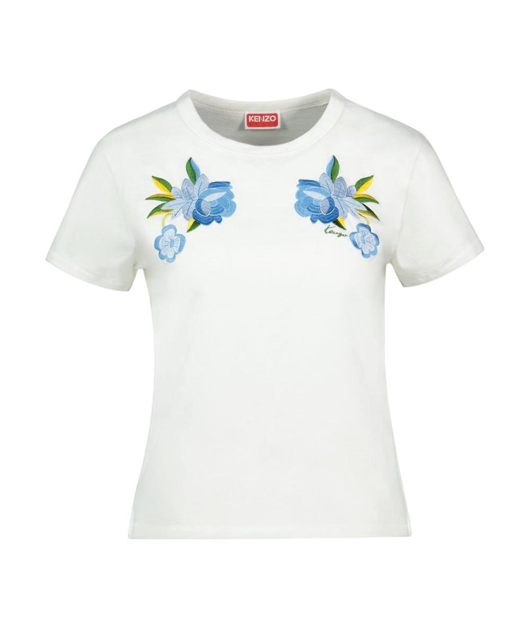 KENZO Белая хлопковая футболка, фото 1