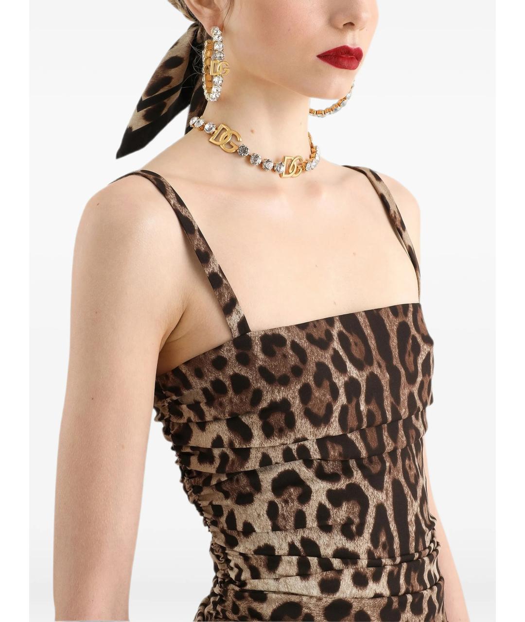 DOLCE&GABBANA Мульти шелковое коктейльное платье, фото 5