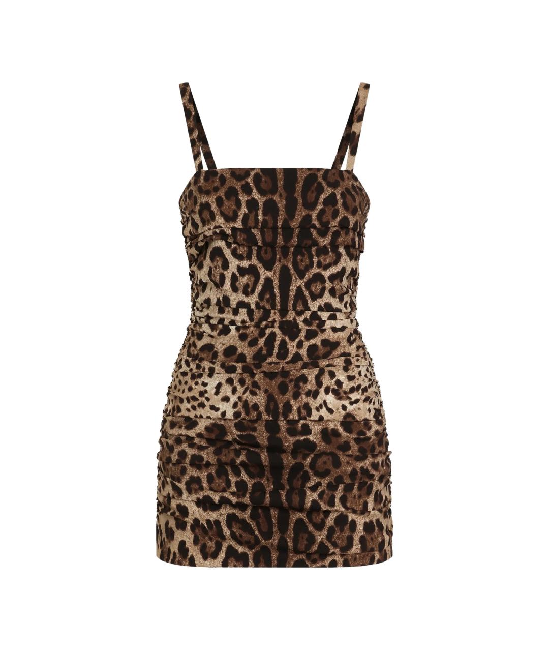 DOLCE&GABBANA Мульти шелковое коктейльное платье, фото 1