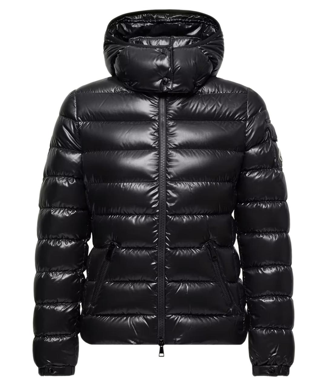 MONCLER Черный полиамидовый пуховик, фото 1