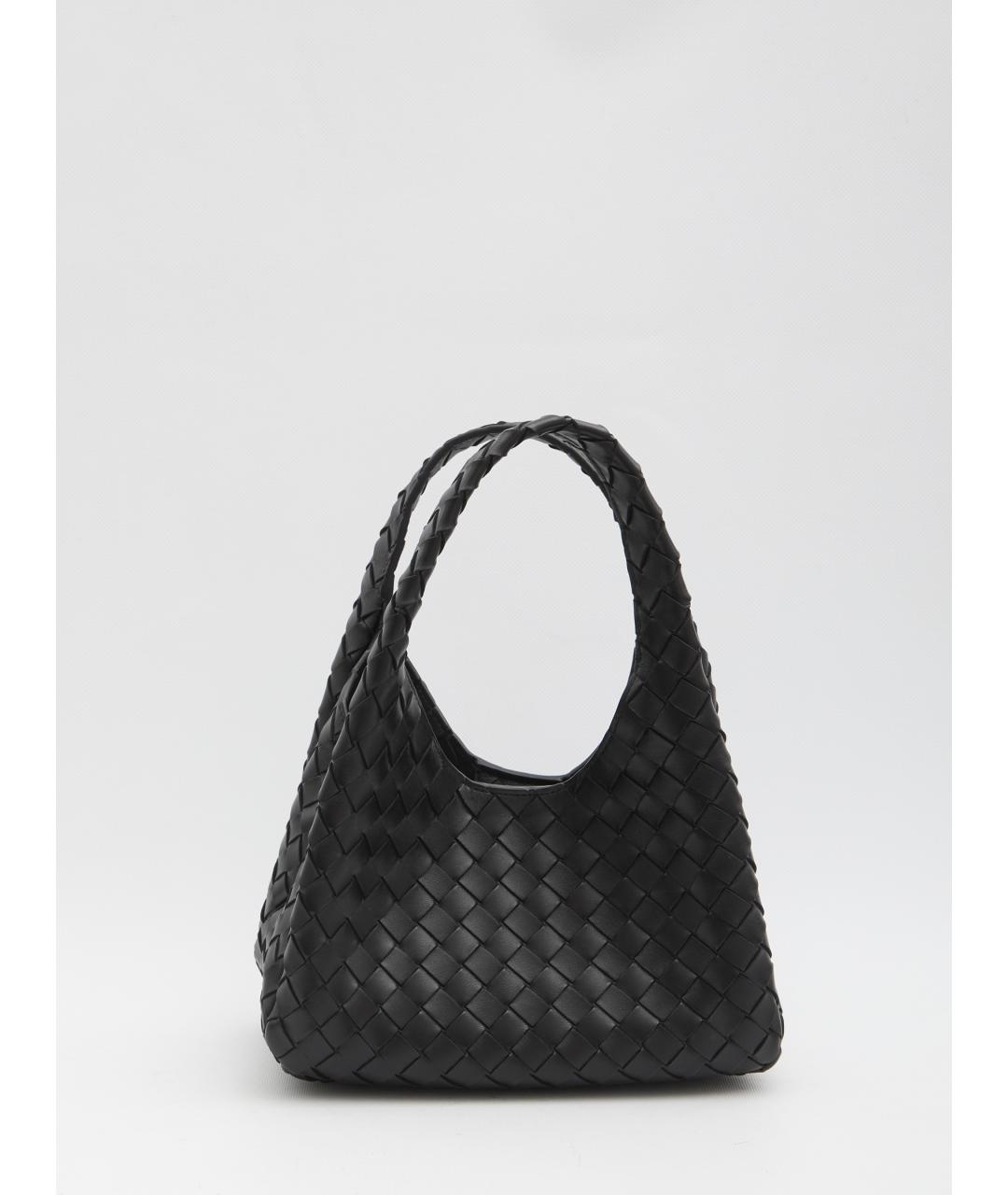 BOTTEGA VENETA Черная кожаная сумка через плечо, фото 6