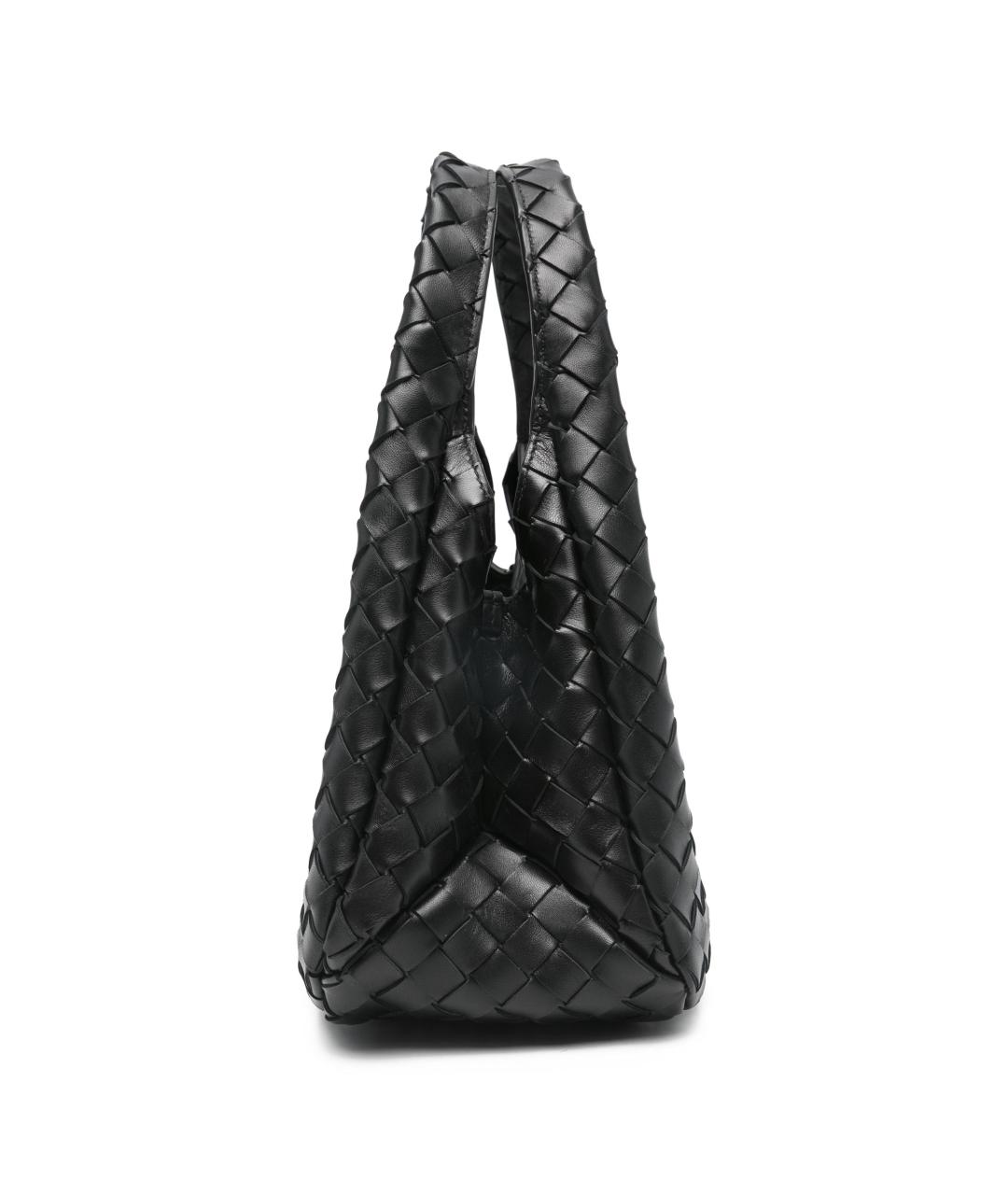 BOTTEGA VENETA Черная кожаная сумка через плечо, фото 5